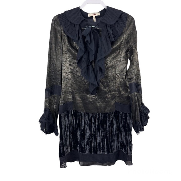 BCBGMazAzria Runway Silk Ruffle Dress - Picture 2 of 9